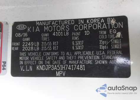 2017 Kia Soul + from USA, damaged, VIN KNDJP3A51H7417481